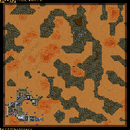 Thumbnail for a map of Ordos SCENO011 - 5A for the PC game Dune II: The Building Of A Dynasty.