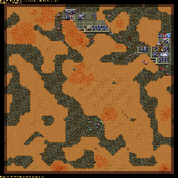 Thumbnail for a map of Ordos SCENO018 - 7B for the PC game Dune II: The Building Of A Dynasty.