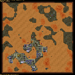 Thumbnail for a map of Ordos SCENO020 - 8A for the PC game Dune II: The Building Of A Dynasty.