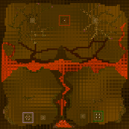 Thumbnail for a map of Multiplayer Unfair One (Unused) for the PC game Dungeon Keeper.