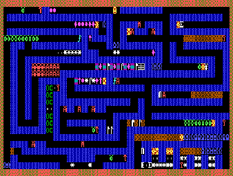 Thumbnail for a map of Level 17 for the PC game Dungeons Of Kroz.