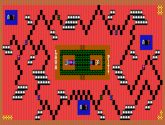 Thumbnail for a map of Level 25 for the PC game Dungeons Of Kroz.