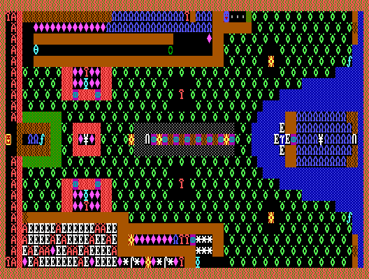 Thumbnail for a map of Level 30 for the PC game Dungeons Of Kroz.