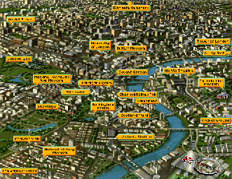 Thumbnail for a map of London (In-Game Map) (Large Scale) for the PC game Eagle Eye Mysteries In London.