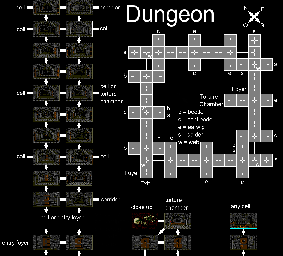 Thumbnail for a map of Dungeon for the PC game Elvira: Mistress Of The Dark.