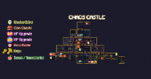 Thumbnail for a map of Chaos Castle (Guide) for the PC game FlipWitch: Forbidden Sex Hex.