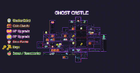 Thumbnail for a map of Ghost Castle (Guide) for the PC game FlipWitch: Forbidden Sex Hex.