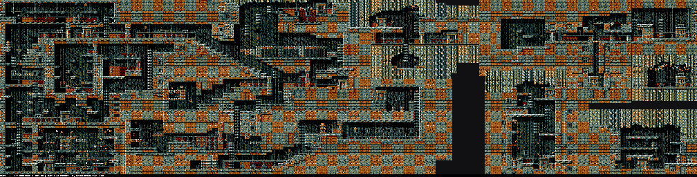 Thumbnail for a map of Level Four: The Underworld The Underworld (Unmarked) (B) (VGA) for the PC game Gods.