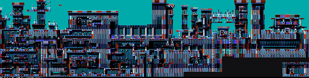 Thumbnail for a map of Level One: The City The City (Unmarked) (B) (EGA) for the PC game Gods.