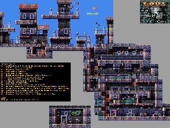 Thumbnail for a map of Level One: The City World Two (VGA) for the PC game Gods.