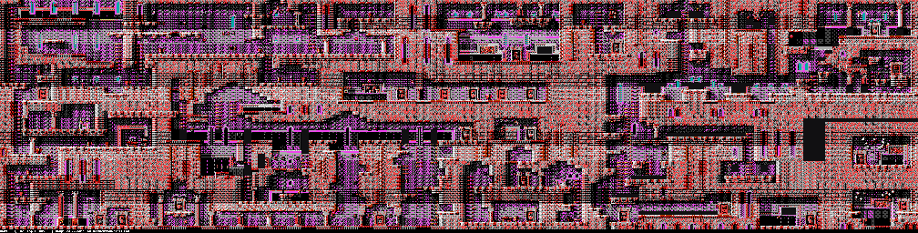 Thumbnail for a map of Level Two: The Temple The Temple (Unmarked) (B) (EGA) for the PC game Gods.