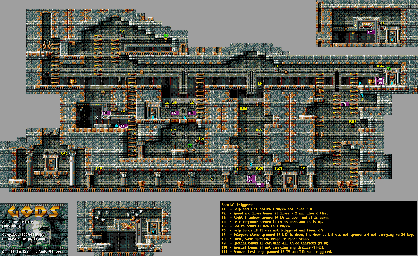 Thumbnail for a map of Level Two: The Temple World Two (VGA) for the PC game Gods.