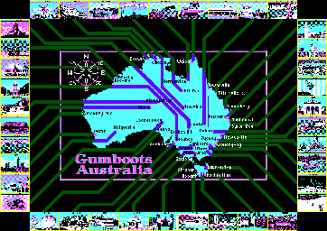 Thumbnail for a map of Australia for the PC game Gumboots Australia.
