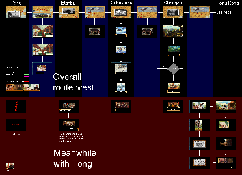 Thumbnail for a map of Overall Route West for the PC game Heart Of China.