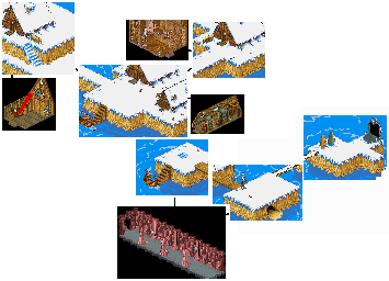 Thumbnail for a map of Rurik's Village for the PC game Heimdall 2: Into The Hall Of Worlds.