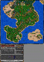 Thumbnail for a map of Voyage Home Scenario 1: Stranded for the PC game Heroes Of Might And Magic II.