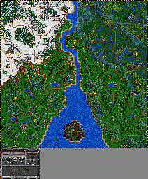 Thumbnail for a map of Wizard's Isle Scenario 3: Power's End for the PC game Heroes Of Might And Magic II.