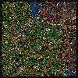 Thumbnail for a map of Armageddon's Blade - D: Maker Of Sorrows for the PC game Heroes Of Might And Magic III.