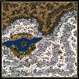 Thumbnail for a map of The Shadow Of Death Birth Of A Barbarian - A: On The Run for the PC game Heroes Of Might And Magic III.