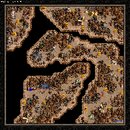 Thumbnail for a map of The Shadow Of Death Birth Of A Barbarian - B (Underground): The Meeting for the PC game Heroes Of Might And Magic III.