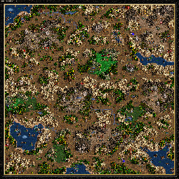 Thumbnail for a map of The Shadow Of Death Hack And Slash - A: Bashing Skulls for the PC game Heroes Of Might And Magic III.