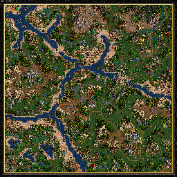 Thumbnail for a map of The Shadow Of Death Hack And Slash - B: Black Sheep for the PC game Heroes Of Might And Magic III.