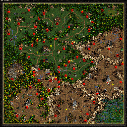 Thumbnail for a map of The Shadow Of Death New Beginning - C: Retrieving The Cowl for the PC game Heroes Of Might And Magic III.
