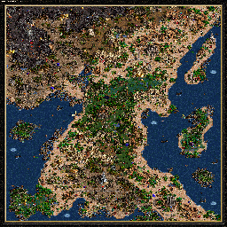 Thumbnail for a map of The Shadow Of Death Rise Of The Necromancer - A: Target for the PC game Heroes Of Might And Magic III.