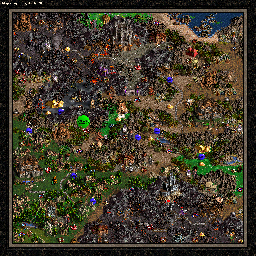 Thumbnail for a map of The Shadow Of Death Rise Of The Necromancer - B: Master for the PC game Heroes Of Might And Magic III.
