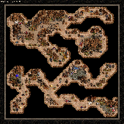 Thumbnail for a map of The Shadow Of Death Rise Of The Necromancer - B (Underground): Master for the PC game Heroes Of Might And Magic III.