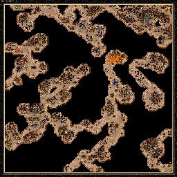 Thumbnail for a map of The Shadow Of Death Rise Of The Necromancer - C (Underground): Finneas Vilmar for the PC game Heroes Of Might And Magic III.