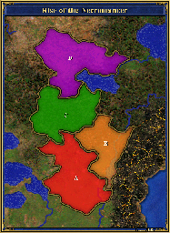 Thumbnail for a map of The Shadow Of Death Rise Of The Necromancer (In-Game Map) for the PC game Heroes Of Might And Magic III.