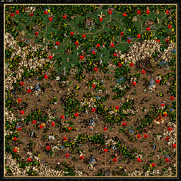 Thumbnail for a map of The Shadow Of Death Unholy Alliance - F: Agents Of Vengeance for the PC game Heroes Of Might And Magic III.