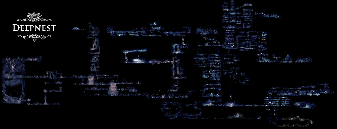 Thumbnail for a map of Deepnest for the PC game Hollow Knight.