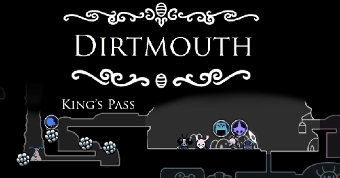 Thumbnail for a map of Dirtmouth (Guide) for the PC game Hollow Knight.