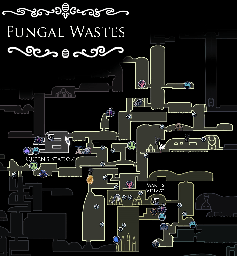 Thumbnail for a map of Fungal Wastes (Guide) for the PC game Hollow Knight.