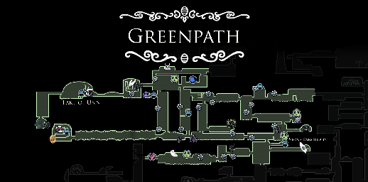 Thumbnail for a map of Greenpath (Guide) for the PC game Hollow Knight.