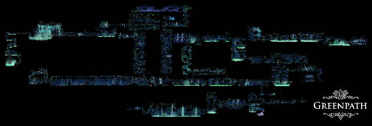 Thumbnail for a map of Greenpath for the PC game Hollow Knight.