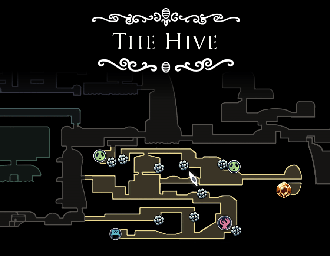 Thumbnail for a map of The Hive (Guide) for the PC game Hollow Knight.
