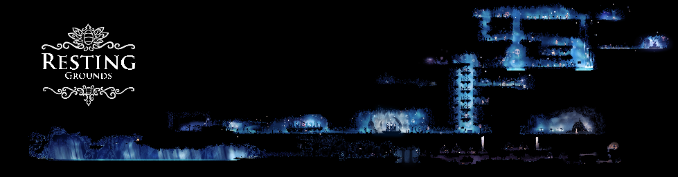 Thumbnail for a map of Resting Grounds for the PC game Hollow Knight.