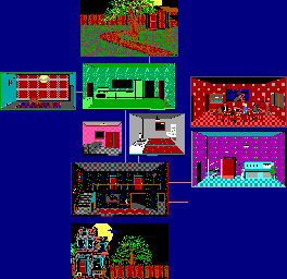 Thumbnail for a map of Dr. Hammerstein's House for the PC game Hugo's House Of Horrors.