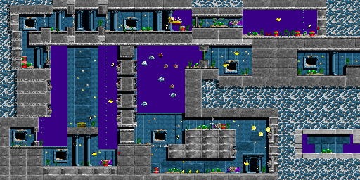 Thumbnail for a map of Episode 2 Level 3: Spawning Waters for the PC game In Search Of Dr. Riptide.