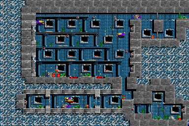 Thumbnail for a map of Episode 2 Level 5: Frantic Attack for the PC game In Search Of Dr. Riptide.