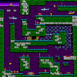 Thumbnail for a map of Episode 3 Level 3: Sink Or Swim for the PC game In Search Of Dr. Riptide.