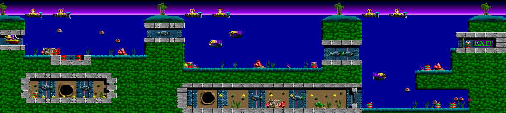 Thumbnail for a map of Episode 3 Level 4: Marathon for the PC game In Search Of Dr. Riptide.