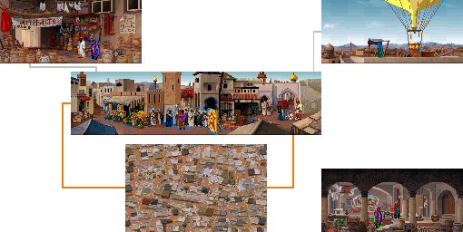 Thumbnail for a map of Algiers for the PC game Indiana Jones And The Fate Of Atlantis.