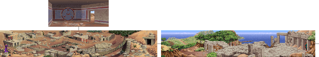 Thumbnail for a map of Crete for the PC game Indiana Jones And The Fate Of Atlantis.
