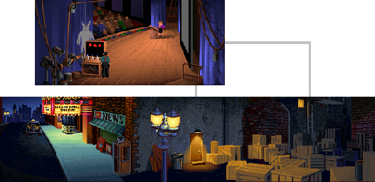 Thumbnail for a map of New York for the PC game Indiana Jones And The Fate Of Atlantis.