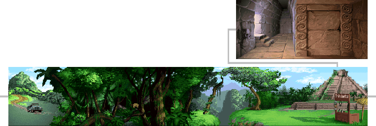 Thumbnail for a map of Tikal for the PC game Indiana Jones And The Fate Of Atlantis.