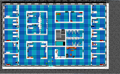 Thumbnail for a map of Hospital Upstairs for the PC game It Came From The Desert.